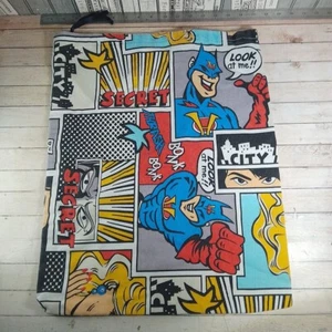 Adults Teen Comic Book Gym Style Drawstring Bag Comic Print School College - Picture 1 of 13