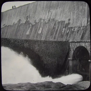 Glass Magic Lantern Slide INDIA NO39 BHANDARDARA DAM C1910 PHOTO - Picture 1 of 2
