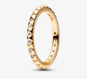 *BRAND NEW Pandora ME 14k Gold Plated Pyramids Cubic Zirconia Ring 162800C01-56 - Picture 1 of 5