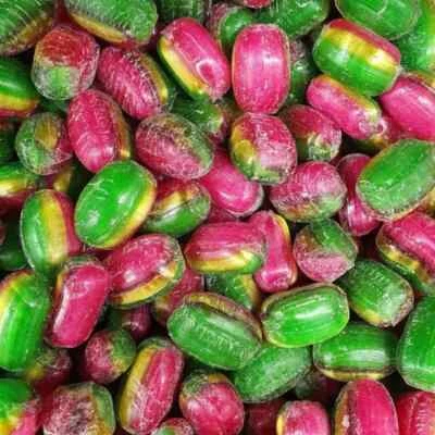 Rosey Apples (Cherry Bites) Rock Candy Hard Boiled Lollies Bulk Bag 1KG e #145