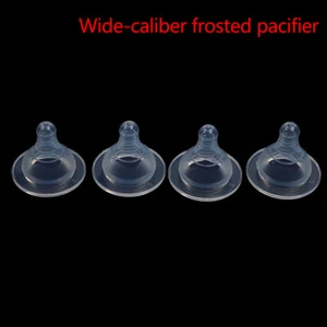 Flexible Soft Silicone Pacifier Nipple Baby Wide Caliber Matte Pacifier New - Foto 1 di 16