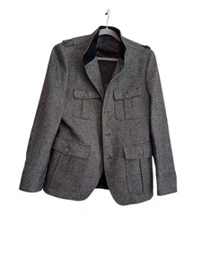 Zara Man Military Black & White Jacket Men’s Size 42 - Picture 1 of 8