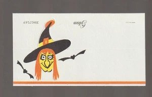 Soporte de lugar vintage HALLOWEEN c1950 STANDUP WICKED WITCH Gibson Ex Carpentier - Imagen 1 de 2