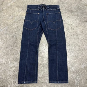 Levis Junya Watanabe MAN Jeans Mens Medium Blue Denim Buckle Back Straight Japan - Picture 1 of 16