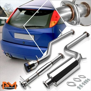 For 00-04 Ford Focus 2.0/2.3L ZX3/ZX5 4.5" Burnt Tip Muffler S.S Catback Exhaust - Picture 1 of 5