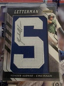 2008 Razor Letterman Yonder Alonso #YA Auto Patch  - Picture 1 of 2
