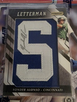 2008 Razor Letterman Yonder Alonso #YA Auto Patch  - Image 1 of 2