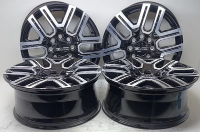 NEW GMC Sierra EV 22” OEM Machined Gloss Black Wheels Set Of 4 - Image 1 of 4