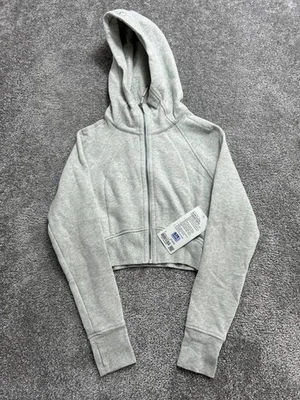 Sudadera con Capucha Lululemon Scuba Recortada Cremallera Completa Para Mujer 4 Gris Calce Clásico Entrenamiento Nueva Foto 1 de 4