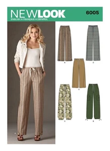 NEW LOOK 6005 MISSES HOSE Schnittmuster 5 Modelle Größe 10-22 Geschicklichkeit DURCHSCHNITTLICH - Bild 1 von 4