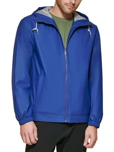 Club Room Mens Rubberized Lightweight Raincoat Blue Jacket Size L - Picture 1 of 8