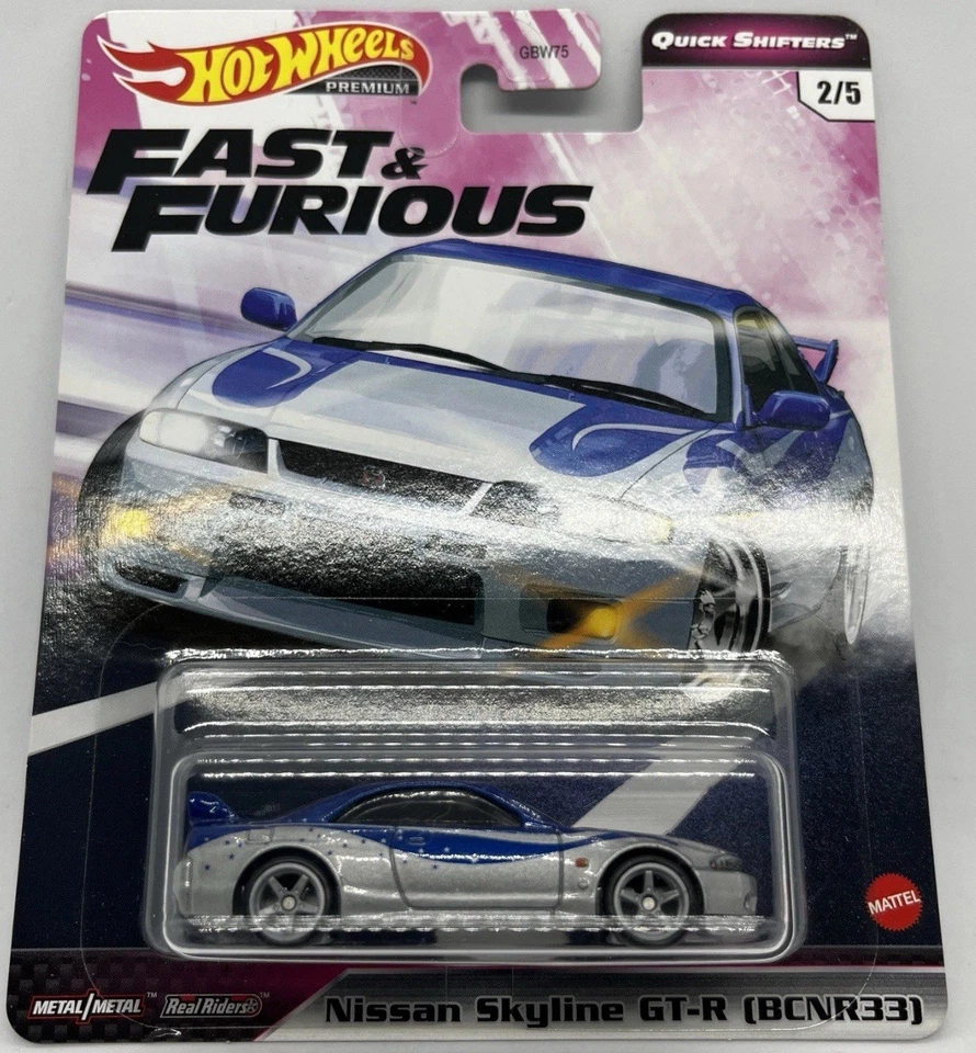 Hot Wheels Premium Fast & Furious Quick Shifters Nissan Skyline GT-R BCNR33 - Image 1 of 1