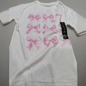 Girls Daisy Blue Short Sleeve Tshirt - Art Class M (8) New With Tags White Pink - Picture 1 of 5
