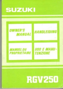 SUZUKI RGV250 M,VJ22 1991 OWNERS INSTRUCTION & MAINTENANCE MANUAL,HANDBOOK - Picture 1 of 2