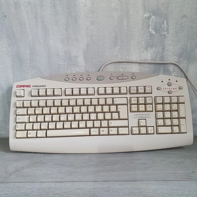 Vintage PC Keyboard COMPAQ PRESSARIO Beige P/S2 Input GYUR55SK Retro Gaming - Image 1 of 4