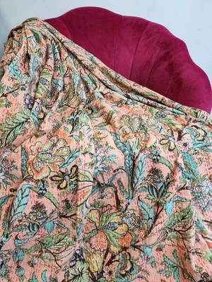 Indian Hand Block Kantha Quilt,Blanket Cotton King Size Bedspread Throw - Image 1 of 4