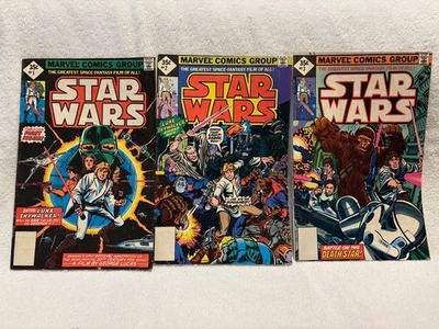 Star Wars #1, #2, #3  VG  Whitman Multipack Reprint Variant  Marvel Comics 1977 - Image 1 of 2