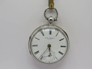 1880 English Fusee pocket watch by John Forrest solid silver case V.G.C working - Picture 1 of 16