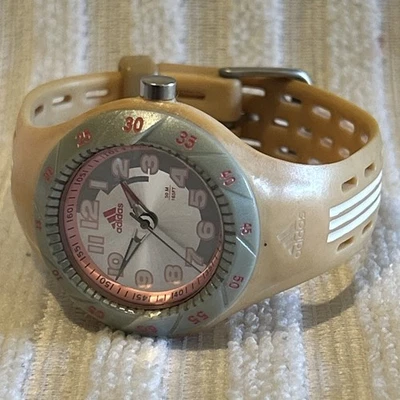 Adidas Runaround Watch 35mm Silver Tone Pink Dial ADK1250 Working & New Battery! - Image 1 of 4