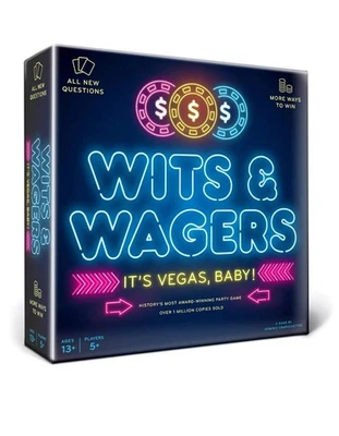 Wits & Wagers It's Vegas Board Game Over 1 Million Sold! Ages 13+  5+ Players - Image 1 of 4