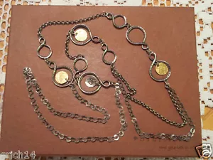 Collana lunga 38" Silpada in argento sterling e ottone N2150 ritirata! - Foto 1 di 2