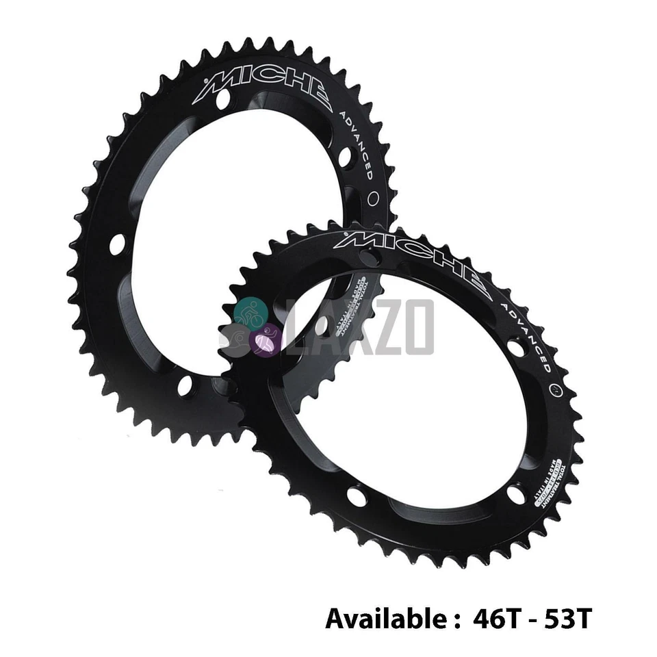 Miche Primato Chainrings Adv Pista 144 C/Ring Bike Bicycle Black 46T-53T - Image 1 of 1