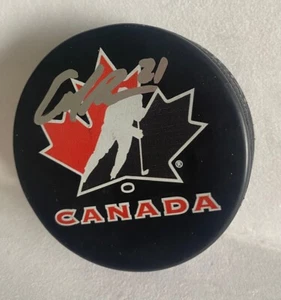Calum Ritchie Signed Team Canada Puck Colorado Avalanche & COA - Picture 1 of 1