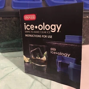 Dexas ice•ology Silicone 8 Clear Cube Ice Maker Tray Crystal Clear Cocktail. - Picture 1 of 12