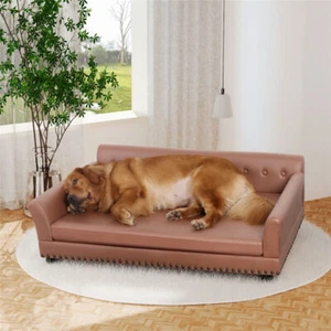 Hundecouch XXL Hundesofa Orthopädisches Hundebett aus Kunstleder Luxus Design DE - Bild 1 von 20