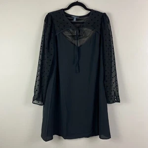 ModCloth After the Aria Shift Dress Size Medium Black Long Sleeve - Picture 1 of 9