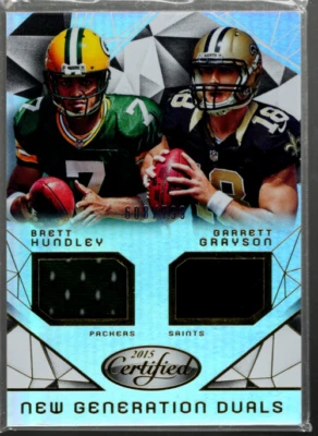A6940- 2015 Certified New Dual #NGQB1 Brett Hundley Garrett Grayson Jerseys/799 - Image 1 of 2