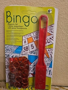 NEU Magnetische Bingo Chips & Zauberstab Set/100 Chip Marker & 1 Magnetstab-rot - Bild 1 von 1