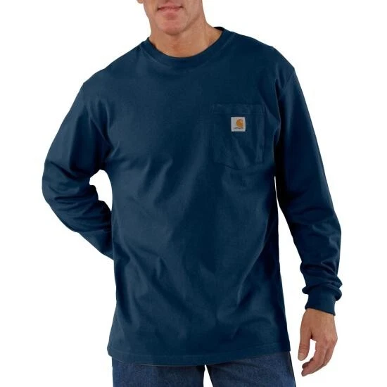 Men's Carhartt K126 Long Sleeve Workwear Crewneck T-Shirt - Image 1 of 1