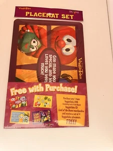 Juego de 4 manteles de plástico Big Ideas Veggie Tales NUEVO - ¡¡RARO!! Nuevo stock antiguo - Imagen 1 de 1