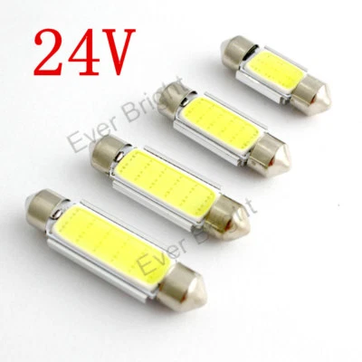 10Pcs 24V 31mm 36mm 39mm 41mm Canbus Error Free C5W Truck Interior LED Bulbs - Image 1 of 4