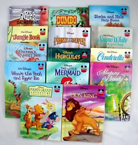 Disney Princess Pooh Lion King Dumbo Dalmatians Hercules Grolier Set 14 Book Lot - Imagen 1 de 12