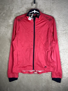 adidas Climaproof Windbreaker Jackets Size M Womens Pink Logo Sports Activewear - Picture 1 of 11