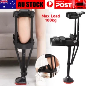 Stock Hands-free Knee Walker Pain Free Knee Crutch Universal Adjustable Fit - Picture 1 of 12