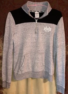 Victoria's Secret PINK Pullover mit Viertel-Reißverschluss Gr. S *KONVOLUT & SPAREN* $1 VERSAND MEHR - Bild 1 von 4