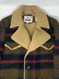 Vintage 1960s Woolrich 100% Wool Lined Chore Barn Jacket (Size 38/Medium) - Picture 1 of 9
