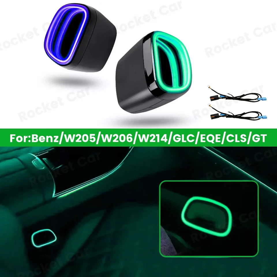 64 Color Safety Buckle Ambient Light For Mercedes Benz W205 W213 W214 W206 X254 - Image 1 of 4