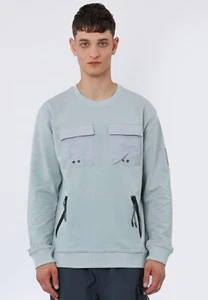 Suéter Religion Jersey Cuello Redondo Liso Terraza Utilidad Bolsillo Para Hombres - Imagen 1 de 5