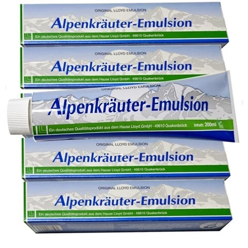 LLOYD Alpenkräuter Emulsion Creme Salbe Körperpflege Balsam Sportsalbe 200ml 5er