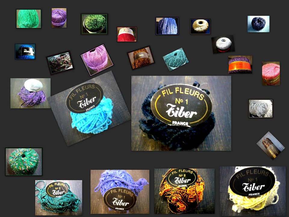 Tiber, Fil Fleurs, Sonstige, Verzierung, Effektgarn, Lurex, ab 5 meter, Vintage - Bild 1 von 1