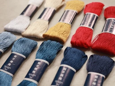 Sashiko Thread Standard Thickness 6-Ply Cotton Thread 100 meters skein - Image 1 of 4