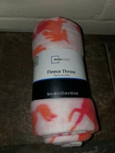 Fleece Plush Throw Blanket 50" x 60" Unicorn (Pink) Theme - Picture 1 of 3