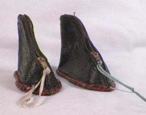 2 borse cambio souvenir Messico scarpe pelle cowboy western in rilievo 1 così come sono - Foto 1 di 12