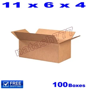 100 - 11x6x4 Cardboard Boxes 32-ECT Mailing Packing Shipping Corrugated Carton - Bild 1 von 1