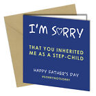 #565 FATHERS DAY Greeting CARD Step Dad Rude Love Joke Humour Funny 6x6 Inch