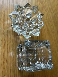 2 portacandele in vetro cristallo Avon vintage bellissimo firmato - Foto 1 di 7